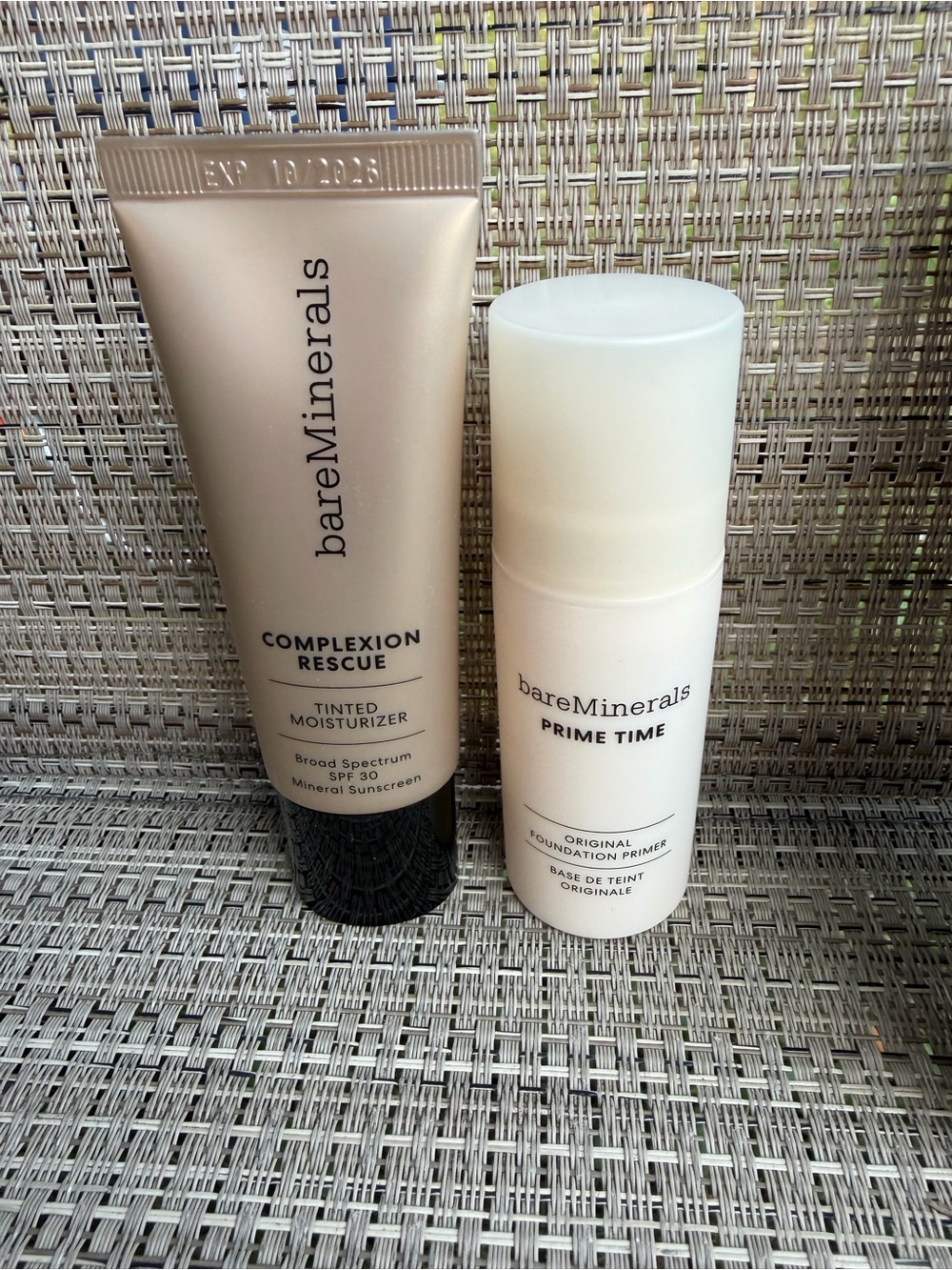 NEW bareMinerals Complexion Rescue SPF 30 & Prime Time Primer Duo NIB-Vanilla02